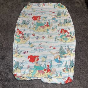 Vintage Disney The Little Mermaid Twin Fitted Bed Sheet 90's